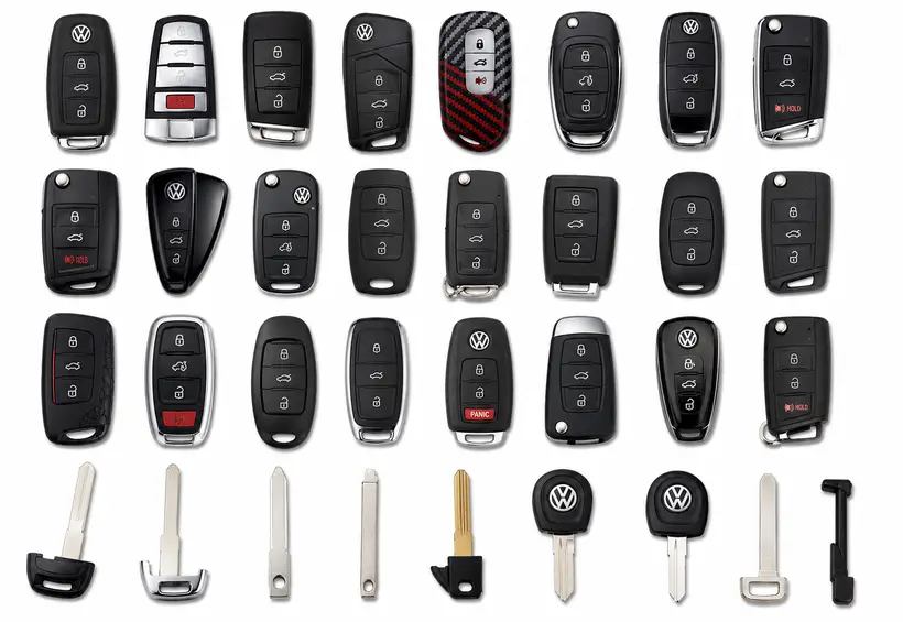 A range of Volkswagen keys and fobs we cut and program in West Palm Beach, FL